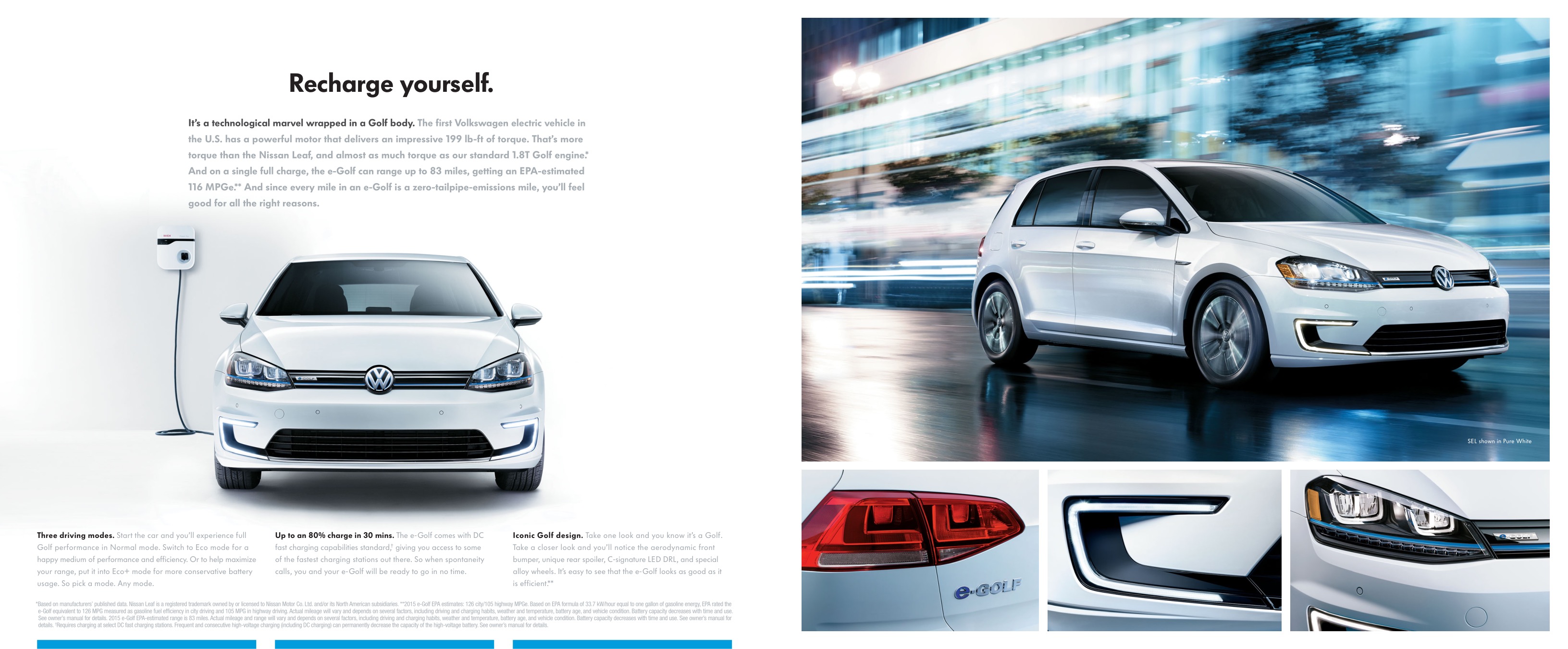 2015 VW Golf e Brochure Page 1